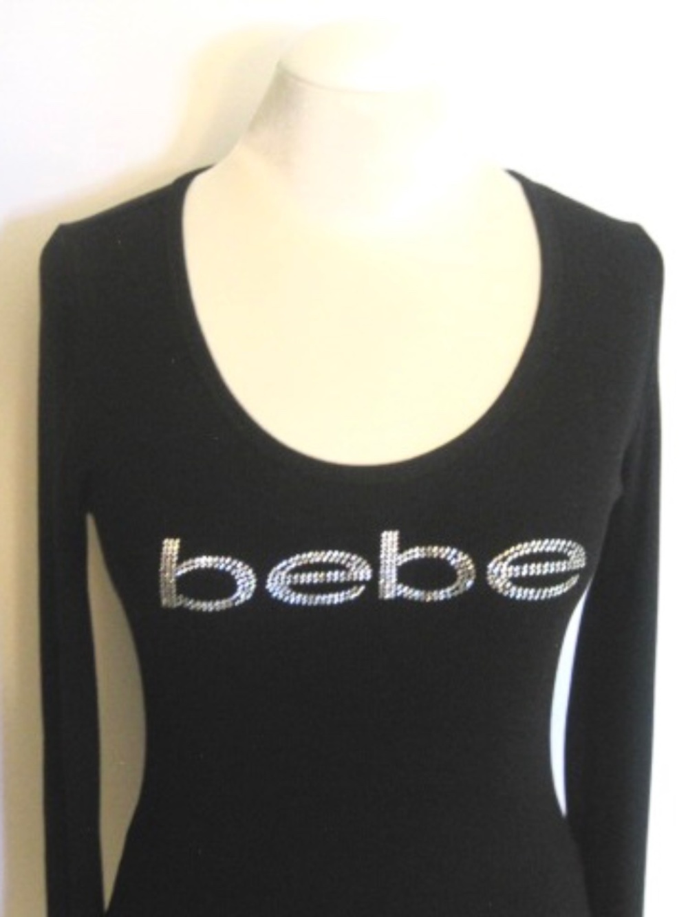 Bebe Logo Ribbed Top - Picture 2 of 8